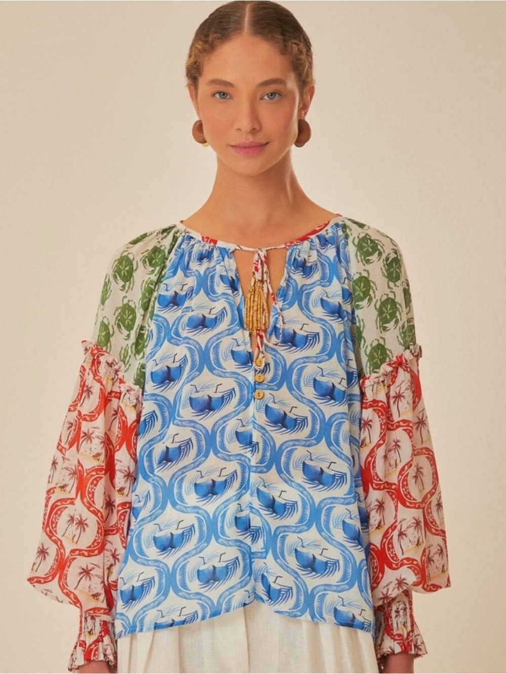 Farm Rio XXS Summer Mix Multicolor Blouse